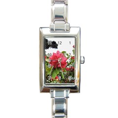 Virginia Waters Flowers Rectangle Italian Charm Watch