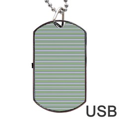 Decorative Line Pattern Dog Tag Usb Flash (two Sides) by Valentinaart