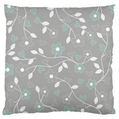 Floral Pattern Large Cushion Case (two Sides) by Valentinaart