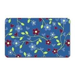 Floral Pattern Magnet (rectangular) by Valentinaart