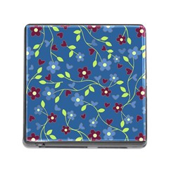 Floral Pattern Memory Card Reader (square) by Valentinaart