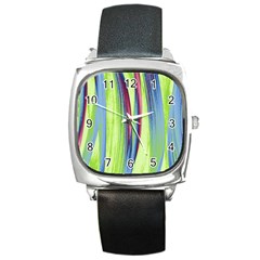 Artistic Pattern Square Metal Watch by Valentinaart