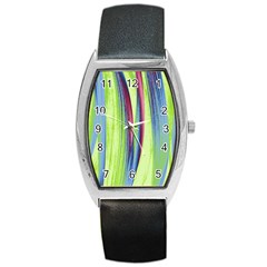 Artistic Pattern Barrel Style Metal Watch by Valentinaart