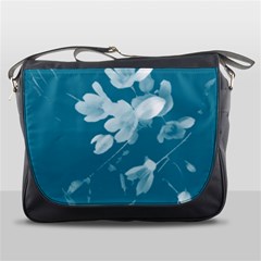 Autumn Crocus Blue Messenger Bags by DeneWestUK