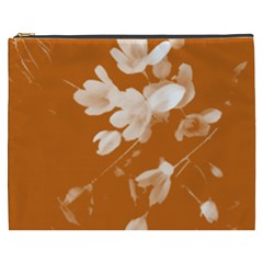 Autumn Crocus Orange Cosmetic Bag (xxxl)  by DeneWestUK