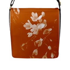 Autumn Crocus Orange Flap Messenger Bag (l)  by DeneWestUK