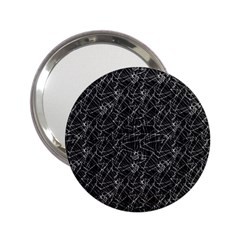 Linear Abstract Black And White 2 25  Handbag Mirrors by dflcprints