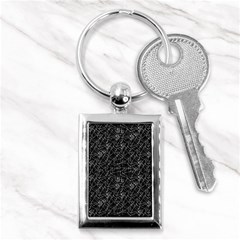 Linear Abstract Black And White Key Chains (rectangle)  by dflcprints