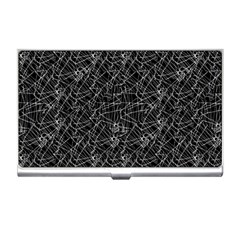 Linear Abstract Black And White Business Card Holders by dflcprints