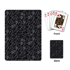 Linear Abstract Black And White Playing Card by dflcprints