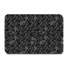 Linear Abstract Black And White Plate Mats by dflcprints