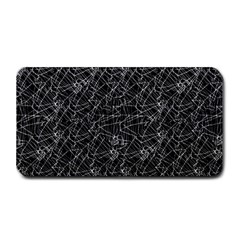 Linear Abstract Black And White Medium Bar Mats by dflcprints