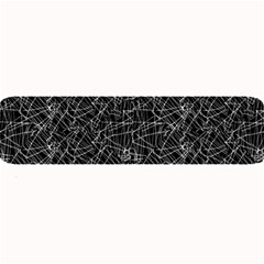 Linear Abstract Black And White Large Bar Mats by dflcprints