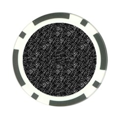 Linear Abstract Black And White Poker Chip Card Guard by dflcprints