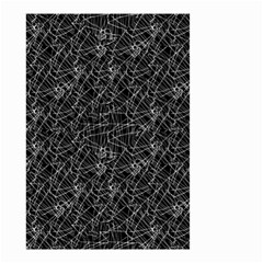 Linear Abstract Black And White Small Garden Flag (two Sides) by dflcprints