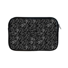 Linear Abstract Black And White Apple Ipad Mini Zipper Cases by dflcprints