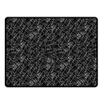 Linear Abstract Black And White Double Sided Fleece Blanket (Small)  45 x34  Blanket Front