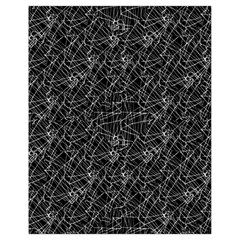 Linear Abstract Black And White Drawstring Bag (small) by dflcprints