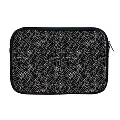 Linear Abstract Black And White Apple Macbook Pro 17  Zipper Case by dflcprints