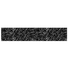 Linear Abstract Black And White Flano Scarf (small) by dflcprintsclothing