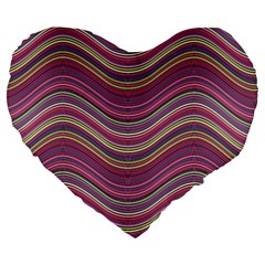 Pattern Large 19  Premium Flano Heart Shape Cushions by Valentinaart