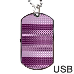 Pattern Dog Tag Usb Flash (one Side) by Valentinaart