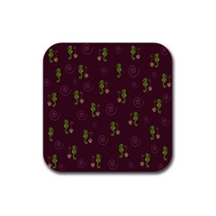 Pattern Rubber Square Coaster (4 Pack)  by Valentinaart