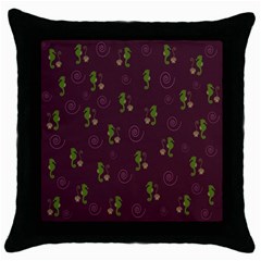 Pattern Throw Pillow Case (Black)