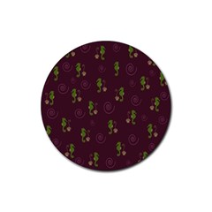 Pattern Rubber Coaster (round)  by Valentinaart