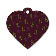 Pattern Dog Tag Heart (One Side)