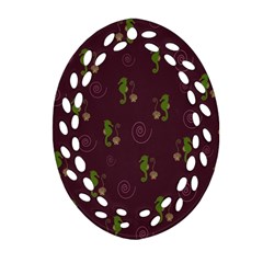 Pattern Oval Filigree Ornament (Two Sides)