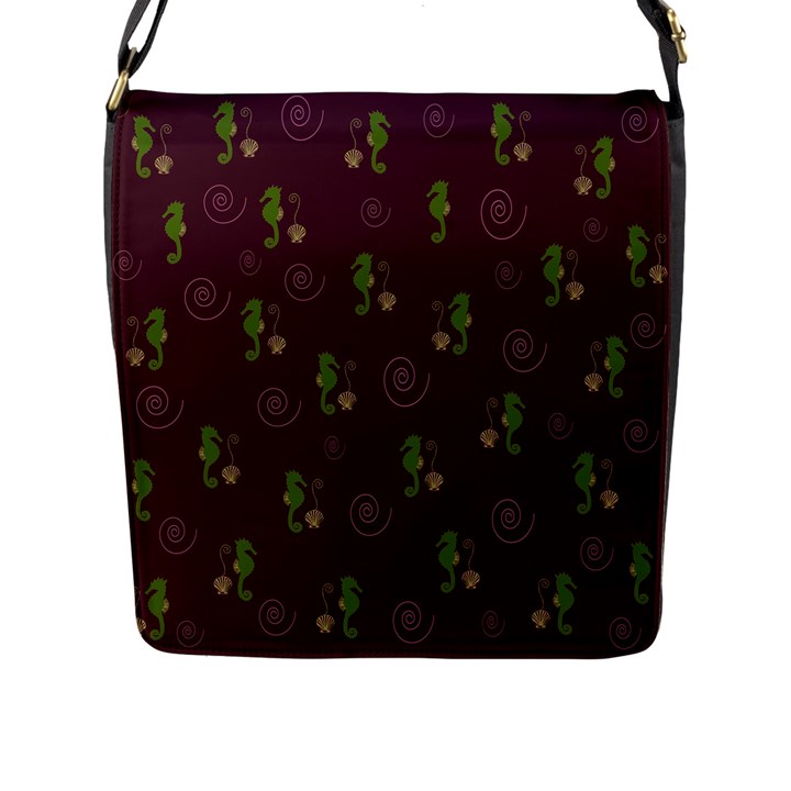 Pattern Flap Messenger Bag (L) 