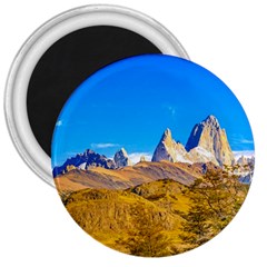 Snowy Andes Mountains, El Chalten, Argentina 3  Magnets by dflcprints