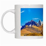 Snowy Andes Mountains, El Chalten, Argentina White Mugs Left