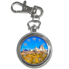 Snowy Andes Mountains, El Chalten, Argentina Key Chain Watches by dflcprints