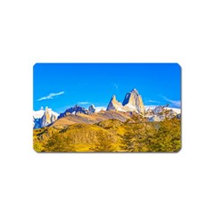 Snowy Andes Mountains, El Chalten, Argentina Magnet (name Card) by dflcprints