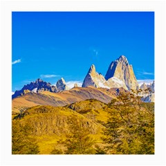 Snowy Andes Mountains, El Chalten, Argentina Medium Glasses Cloth (2-side) by dflcprints