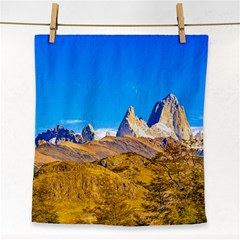 Snowy Andes Mountains, El Chalten, Argentina Face Towel by dflcprints