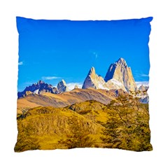 Snowy Andes Mountains, El Chalten, Argentina Standard Cushion Case (two Sides) by dflcprints