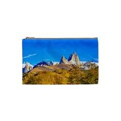 Snowy Andes Mountains, El Chalten, Argentina Cosmetic Bag (small)  by dflcprints