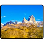 Snowy Andes Mountains, El Chalten, Argentina Fleece Blanket (Medium)  60 x50  Blanket Front