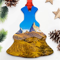 Snowy Andes Mountains, El Chalten, Argentina Christmas Tree Ornament (two Sides) by dflcprints