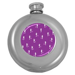 Pattern Round Hip Flask (5 Oz) by Valentinaart