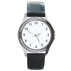 Pattern Round Metal Watch