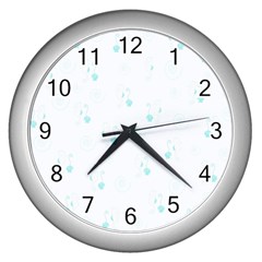 Pattern Wall Clocks (Silver) 