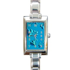 Amazing Floral Fractal A Rectangle Italian Charm Watch by Fractalworld