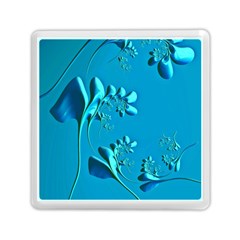 Amazing Floral Fractal A Memory Card Reader (square)  by Fractalworld