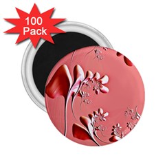 Amazing Floral Fractal B 2 25  Magnets (100 Pack)  by Fractalworld