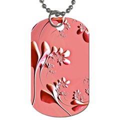 Amazing Floral Fractal B Dog Tag (One Side)