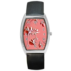 Amazing Floral Fractal B Barrel Style Metal Watch